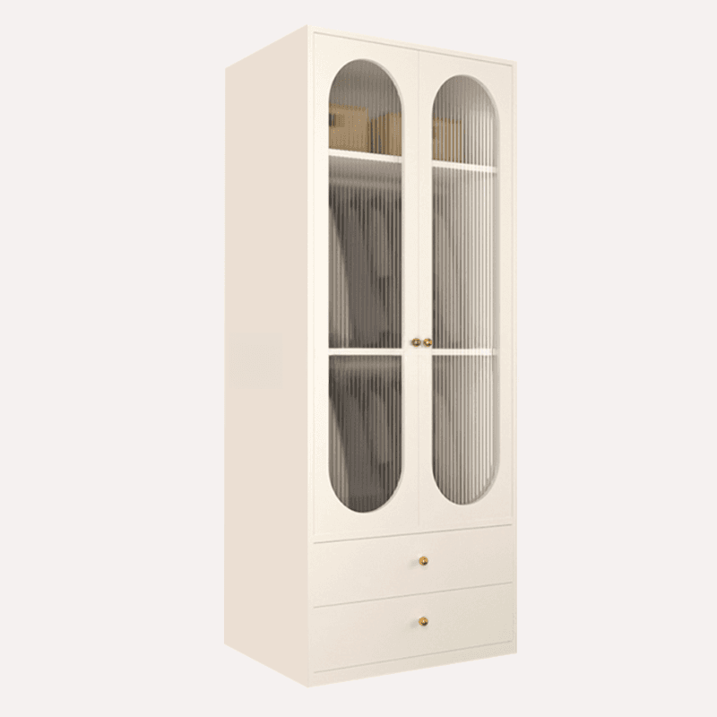 Chalk Casual Unattached Wardrobe with Adaptable Shelf, Soft Close Door, Hanging Rod, and Articulated Mechanism thumbnail 3