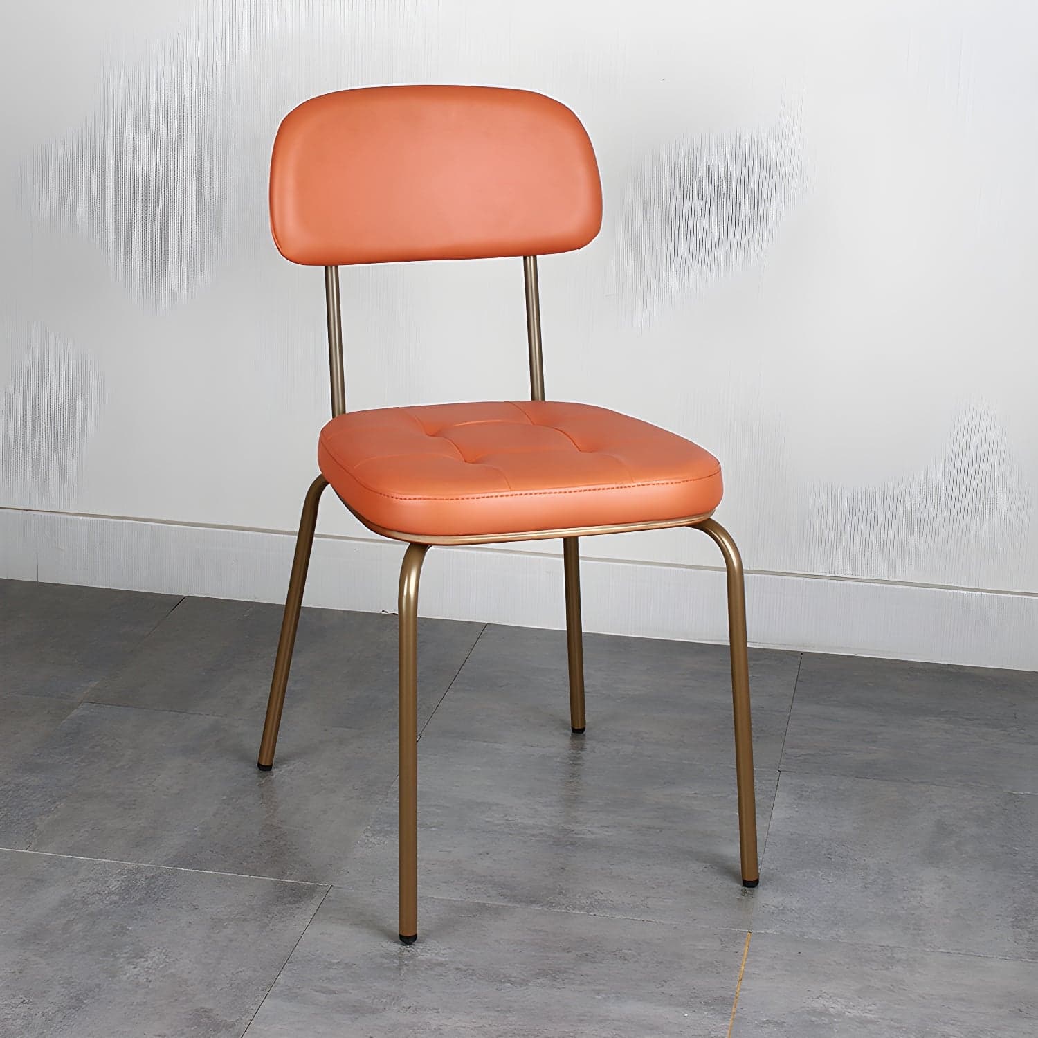 Industrial Style Leather Dining Side Chair Dining Room Open Back Side Chair Set thumbnail 7