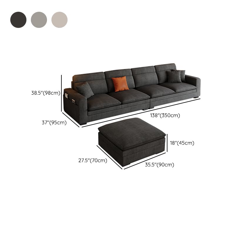 L-Shape/Straight Sofa Recliner/Sofa Couch with Concealed Support and Pine Wood Frame thumbnail 32