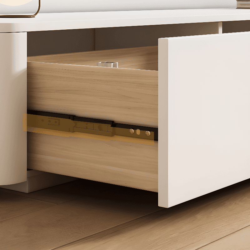 Ivory Rectangular Wall-supported TV Stand with 6 Drawers/5 Drawers thumbnail 10
