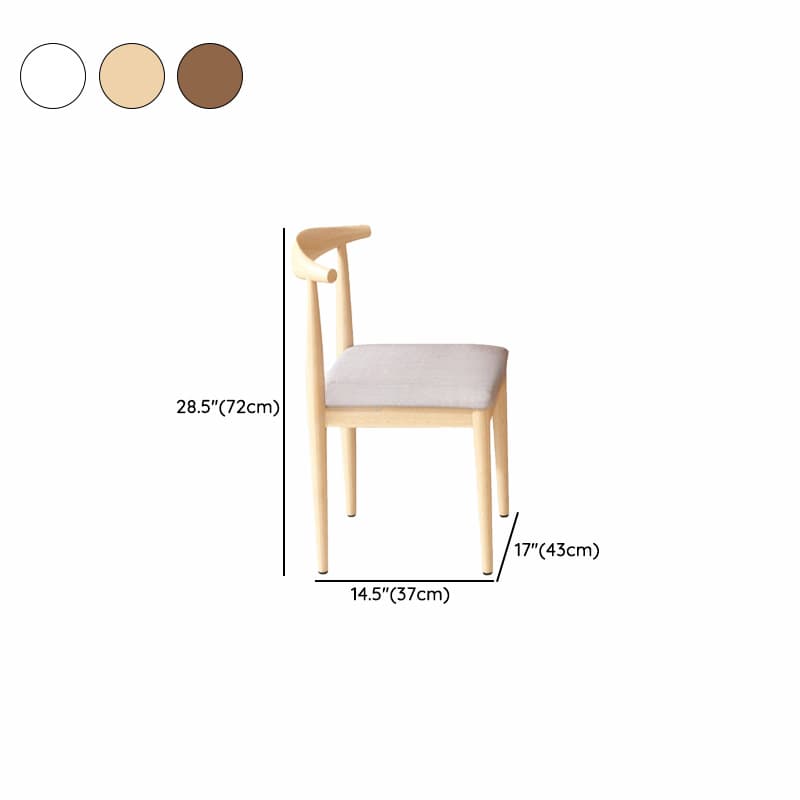 Dining Table Set with Rectangular Recycled Wood Table and 4 Legs, Padded Chair Back in White/Auburn/Unfinished thumbnail 12