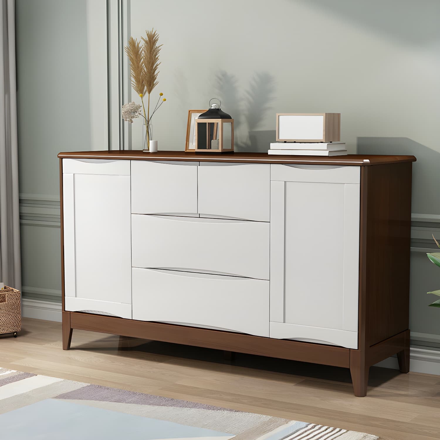 29.5"Tall 4 - Drawer Accent Cabinet, Wooden Rectangle Cabinet thumbnail 14