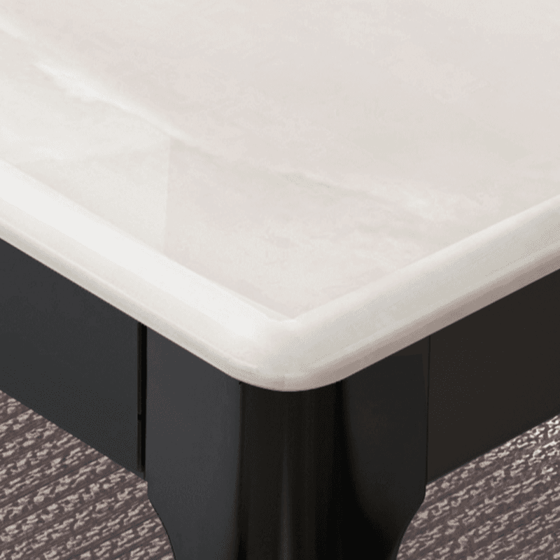 Trendy Slate Dining Table Set with Four Legs, Padded Chair, Back, Chalk Color thumbnail 3