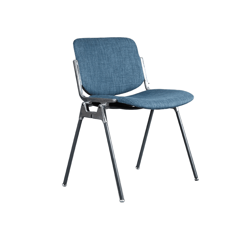 Old School Ventilated Back Armless Chair with Ink/Metallic Metal Legs, Nestable thumbnail 2