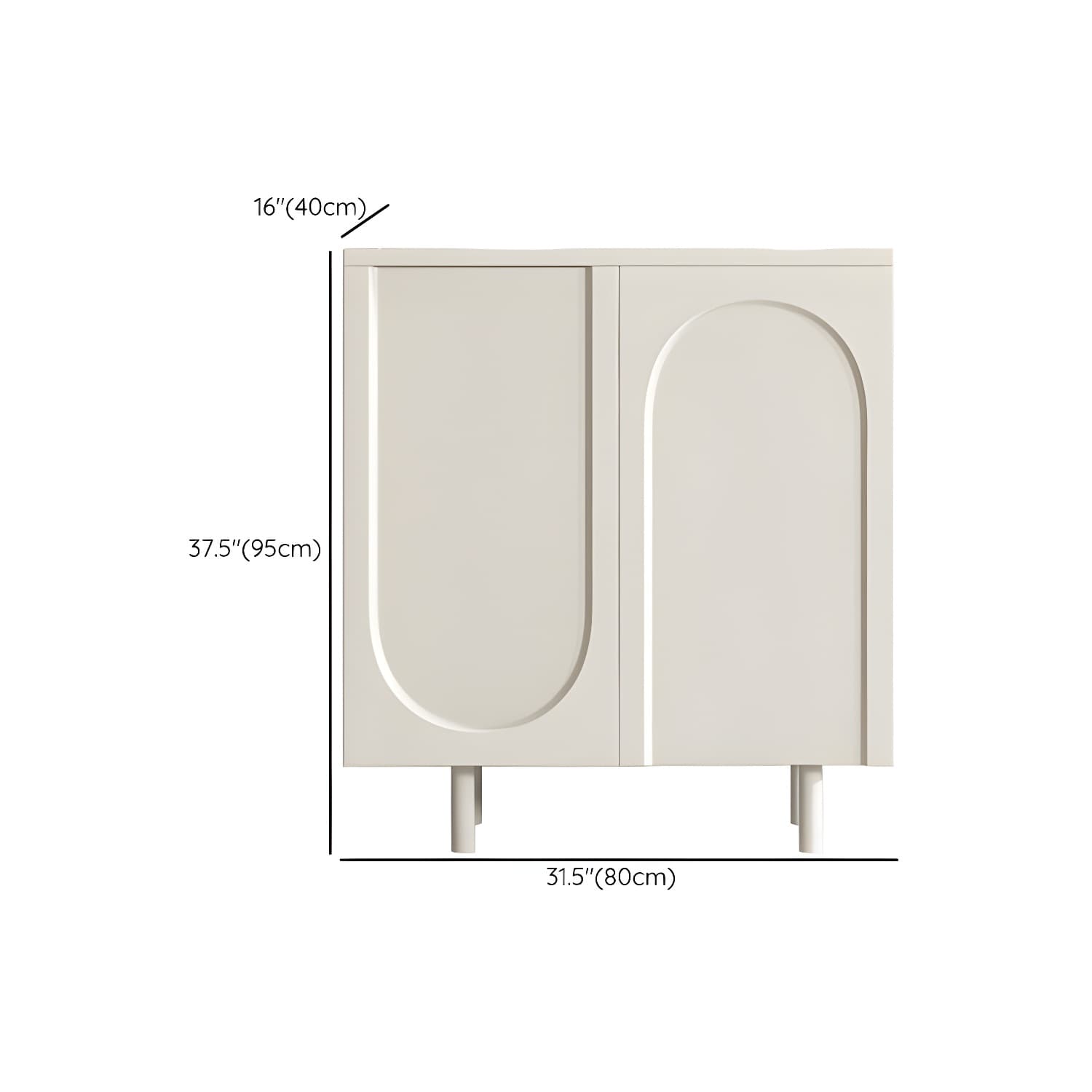 Modern Living Room Manufactured Wood Buffet Sideboard in White thumbnail 17