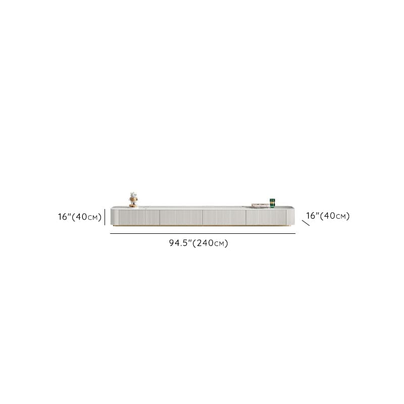 Simple Chalk Sintered Stone Rectangular TV Stand with 6-Drawer/4 Drawers/3-Drawer & Cable Management thumbnail 9
