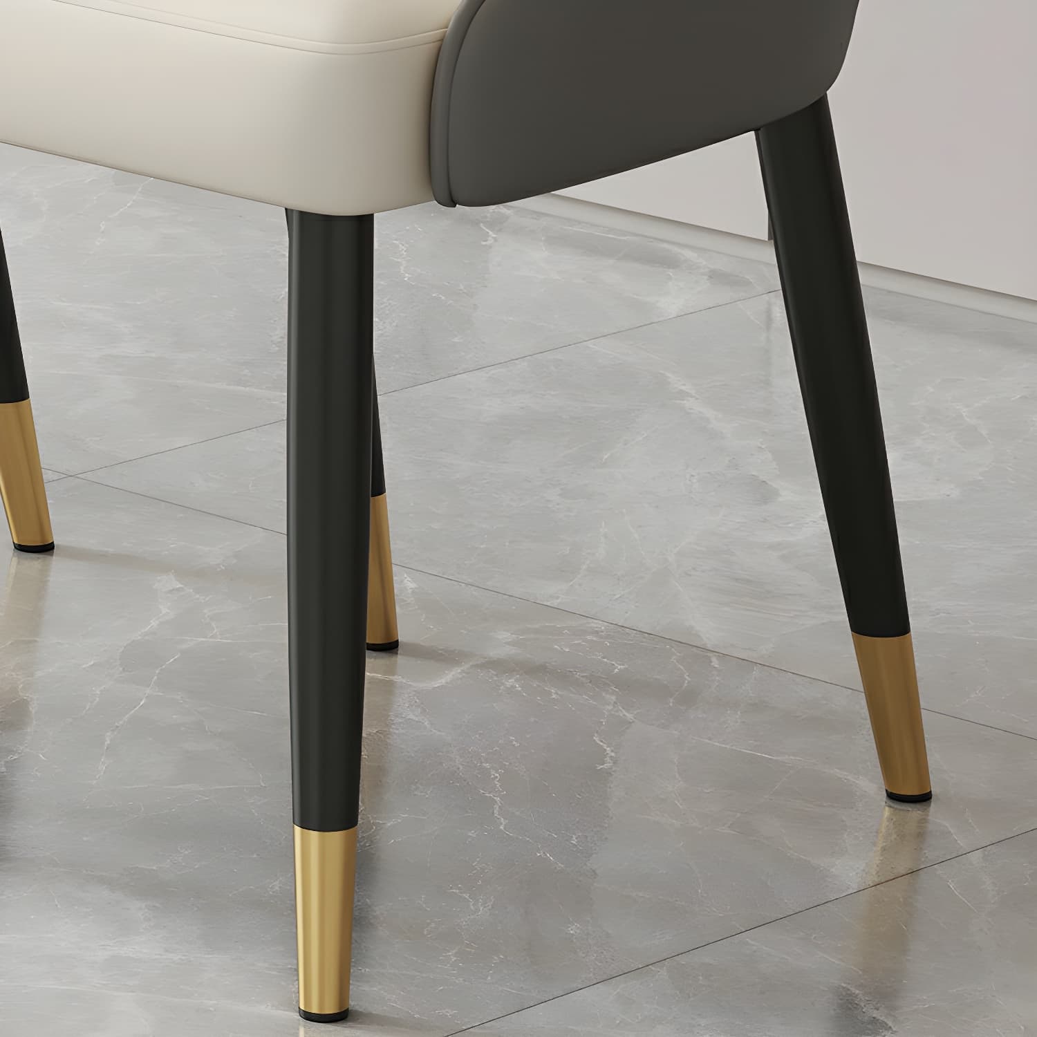 Wingback Faux Leather Side Chair with Metal Legs and Upholstered Seat for Kitchen & Dining thumbnail 20