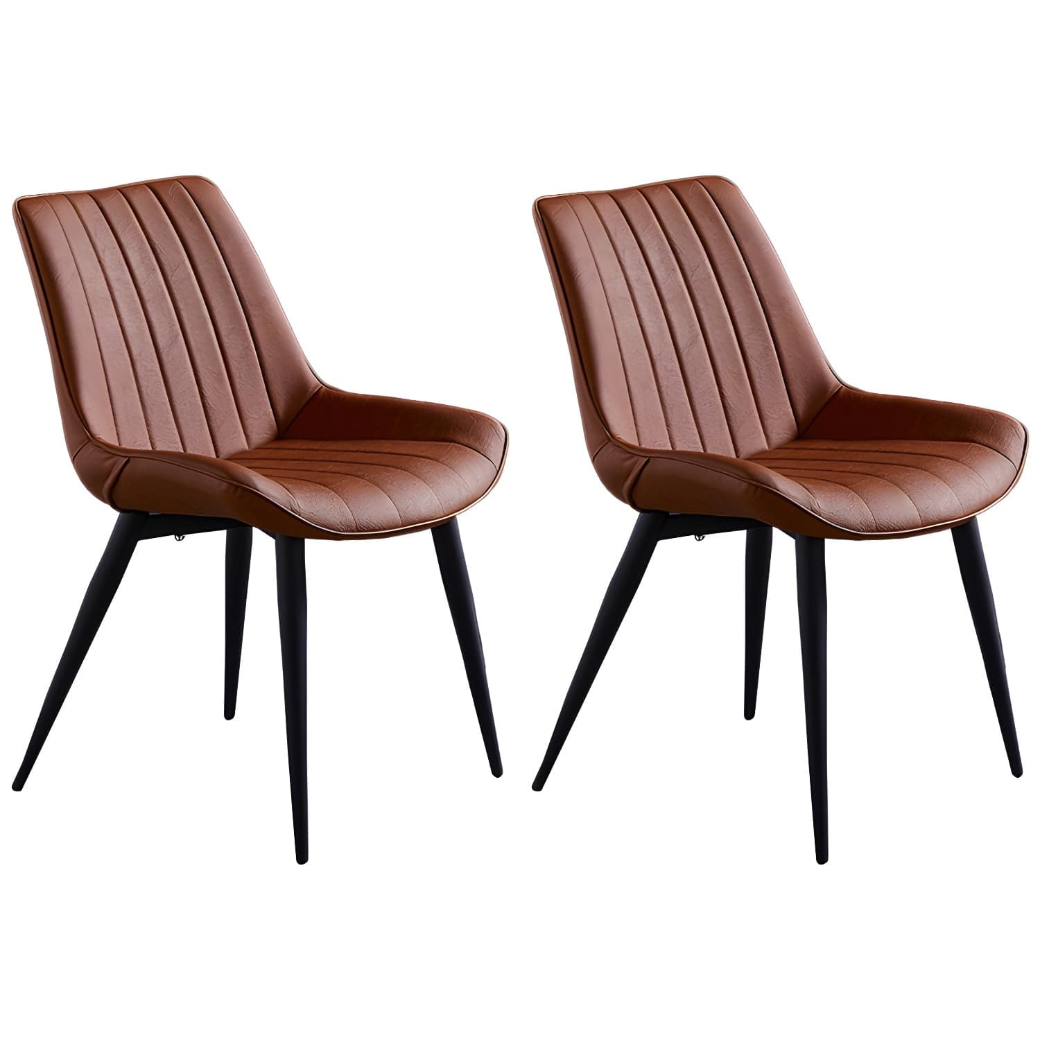 Scandinavian Leather Restaurant Side Chair Matte Finish Parsons Dining Chair thumbnail 7