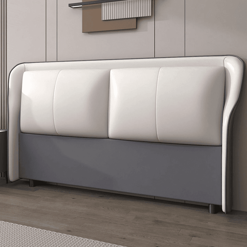 Trendy Wingback Headboard in Natural Wood with No Distressing, Rectangle Shape for Full/Queen Bed, Featuring Sponge Upholstery and Standard Height thumbnail 8