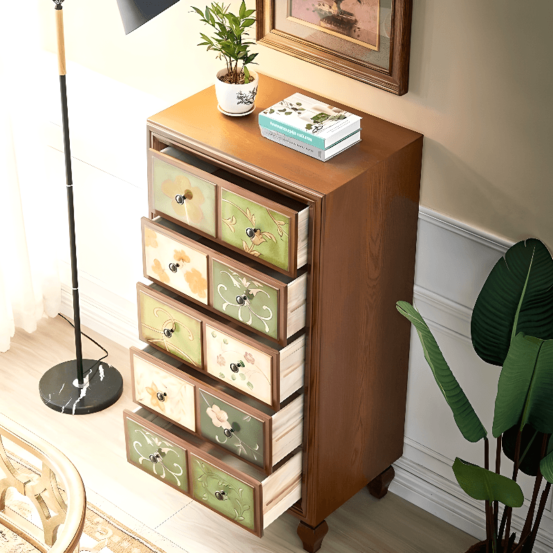 Modern Simple Style 3 Tiers/5 Tiers/4 Tiers Bachelor Chest/Console Dresser/Semainier in Solid+Manufactured Wood, Dyed Finish thumbnail 8