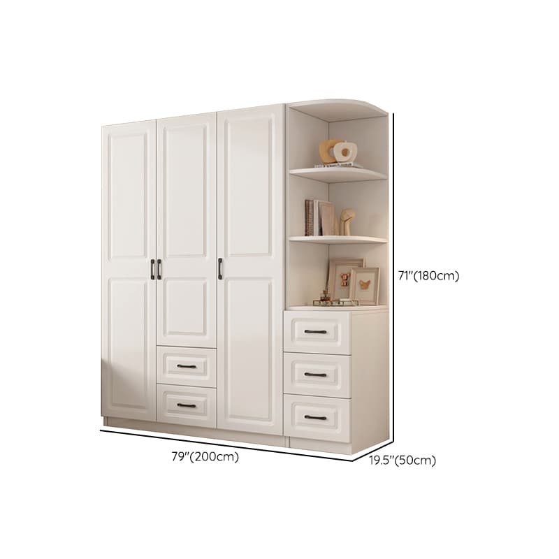 Casual Chalk Timber Wardrobe with Soft Close Drawer and Door, Interior Shelves, Hanging Rod thumbnail 29