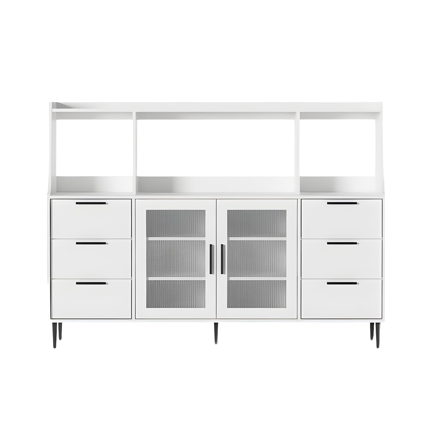 Contemporary Wood Sideboard 50-inch Height Cupboard for Living Room - image 9