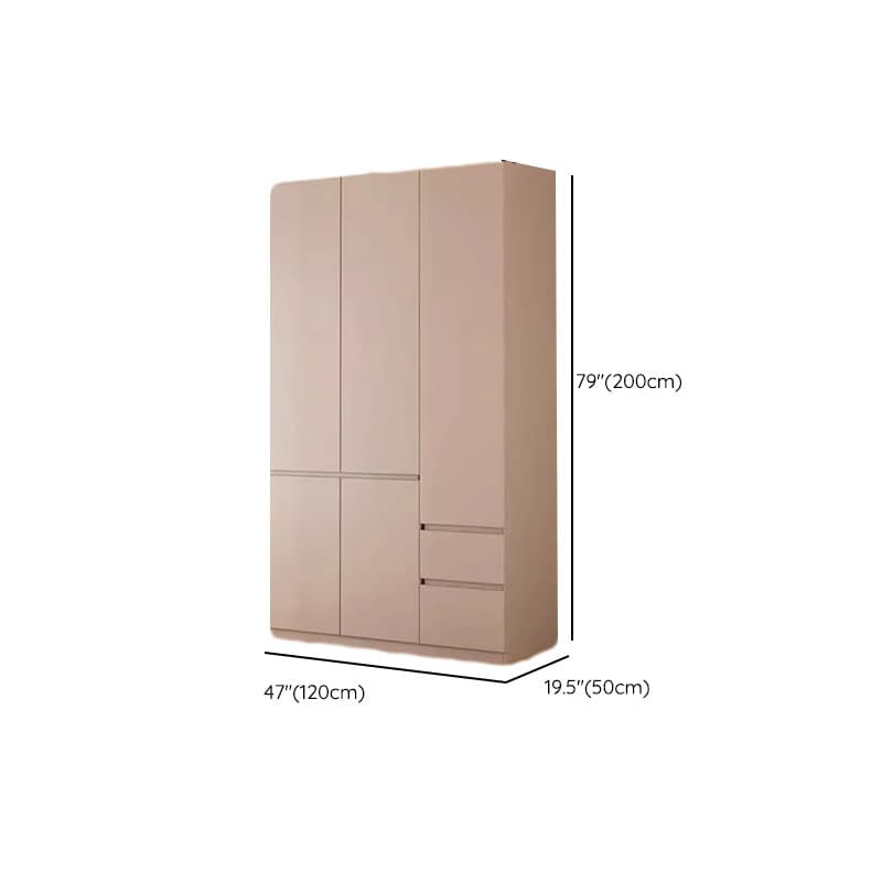 Modish Manufactured Wood Independent Armoire Cabinet with Soft Close Drawer, Soft Close Door, Interior Shelves, and Clothing Rod thumbnail 15
