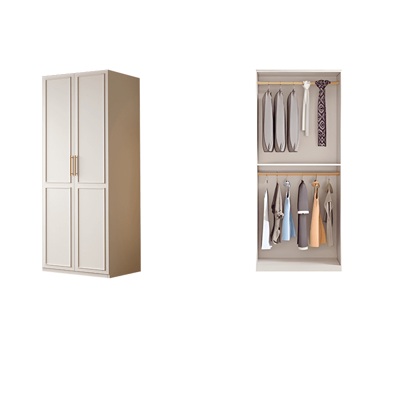 Modern Manufactured Wood Standalone Almirah with Soft Close Drawer, Soft Close Door, Interior Shelves, and Hanging Rod thumbnail 1