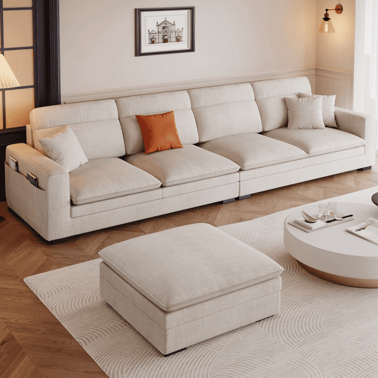 L-Shape/Straight Sofa Recliner/Sofa Couch with Concealed Support and Pine Wood Frame thumbnail 16