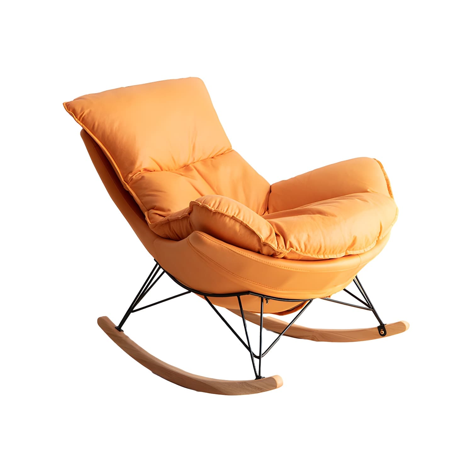 Contemporary Indoor Rocking Chair with Sled Legs and Spindle Back thumbnail 18