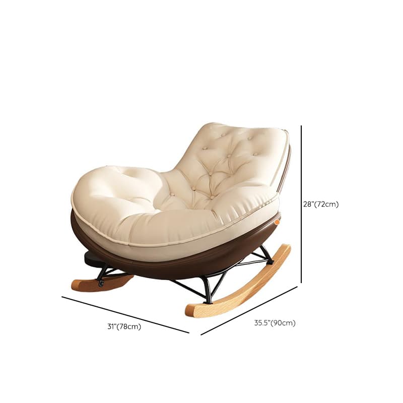 Art Deco Alloy Rocking Chair with Water Proof Upholstery and Flared Arm - image 12