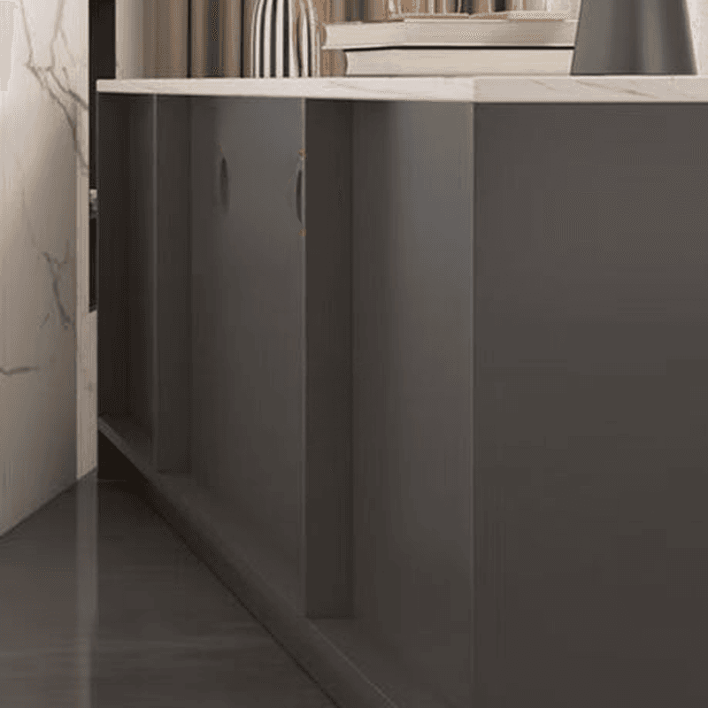 Sleek Vitreous Rectangular TV Stand with Door thumbnail 7