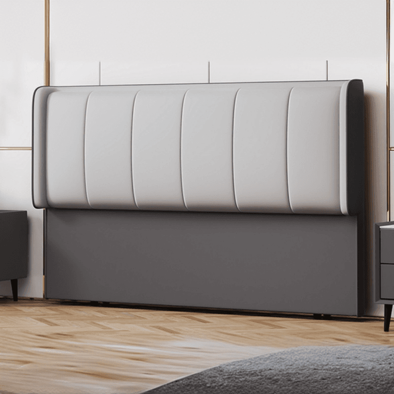 Modish No Distressing Timber Panel Headboard with Rectangle Shape for Full/Queen/Twin Bed, Featuring Sponge Upholstery and Standard Height thumbnail 2