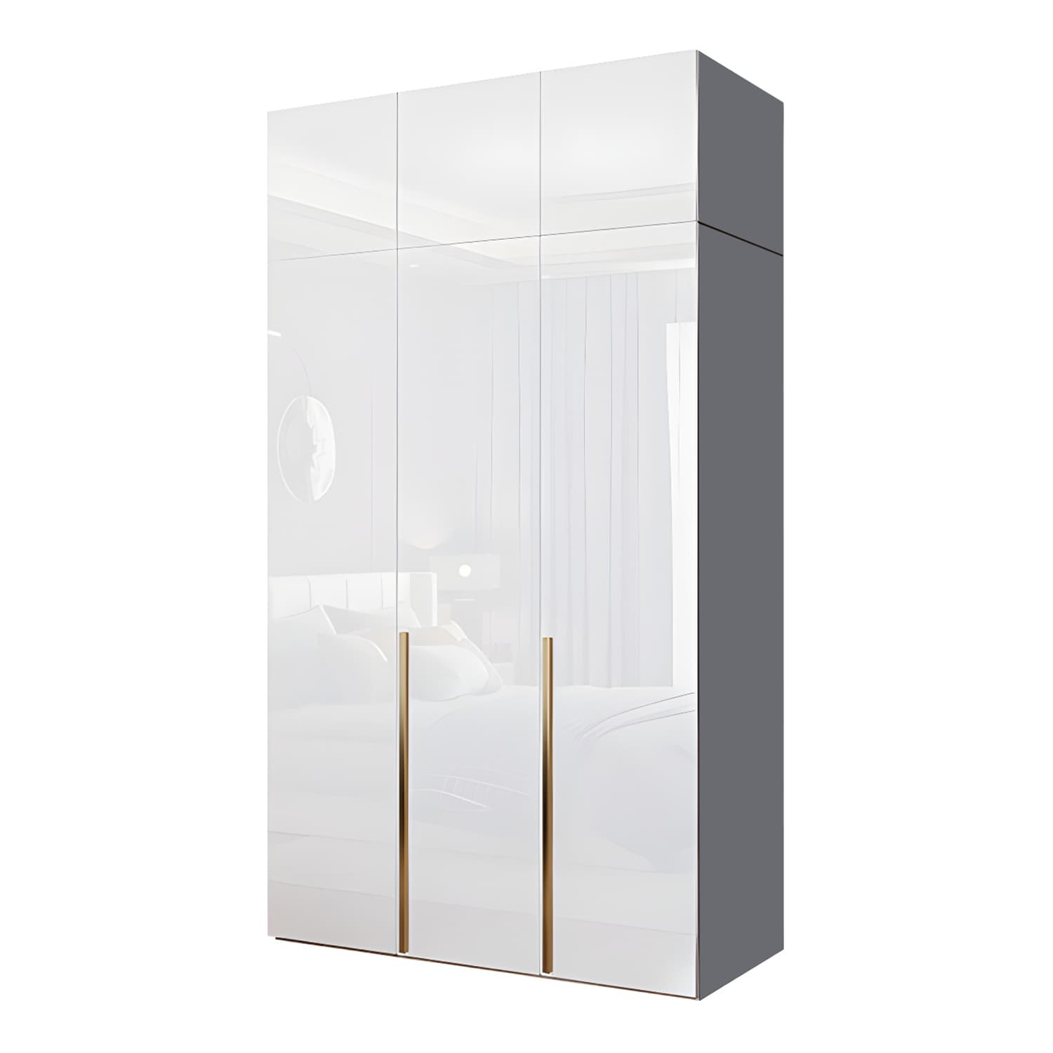 Bedroom Soft Close Doors Armoire Modern Style Wooden Wardrobe Cabinet thumbnail 5