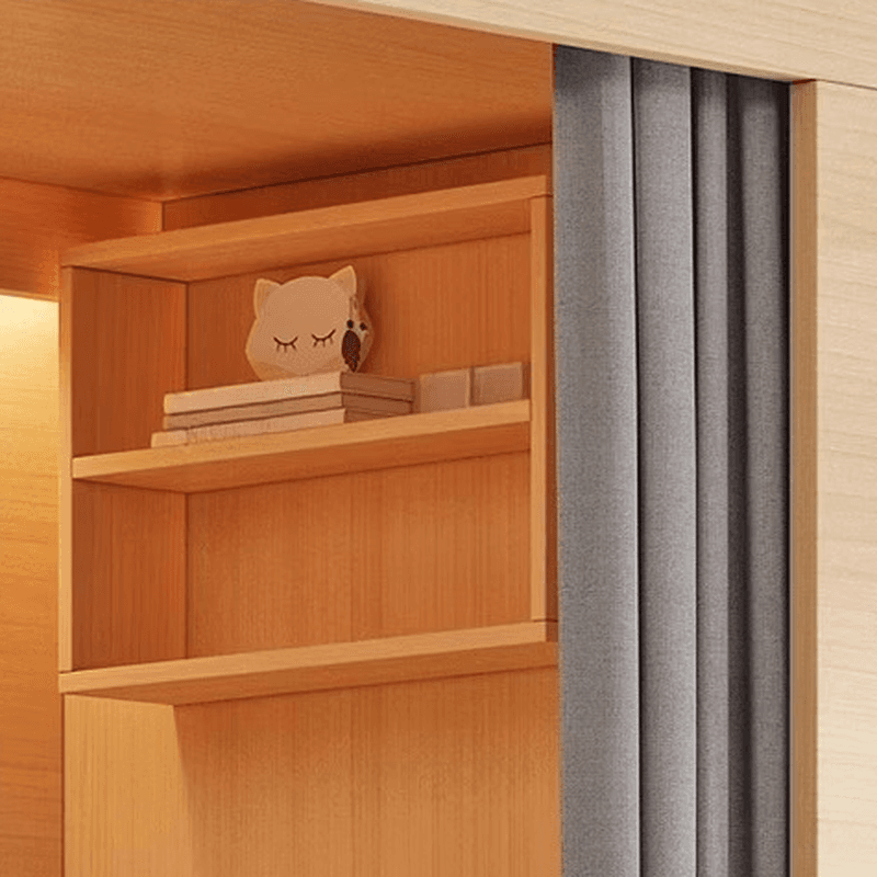 Minimalist High Bed Frame with Mattress and Guard Rail thumbnail 10
