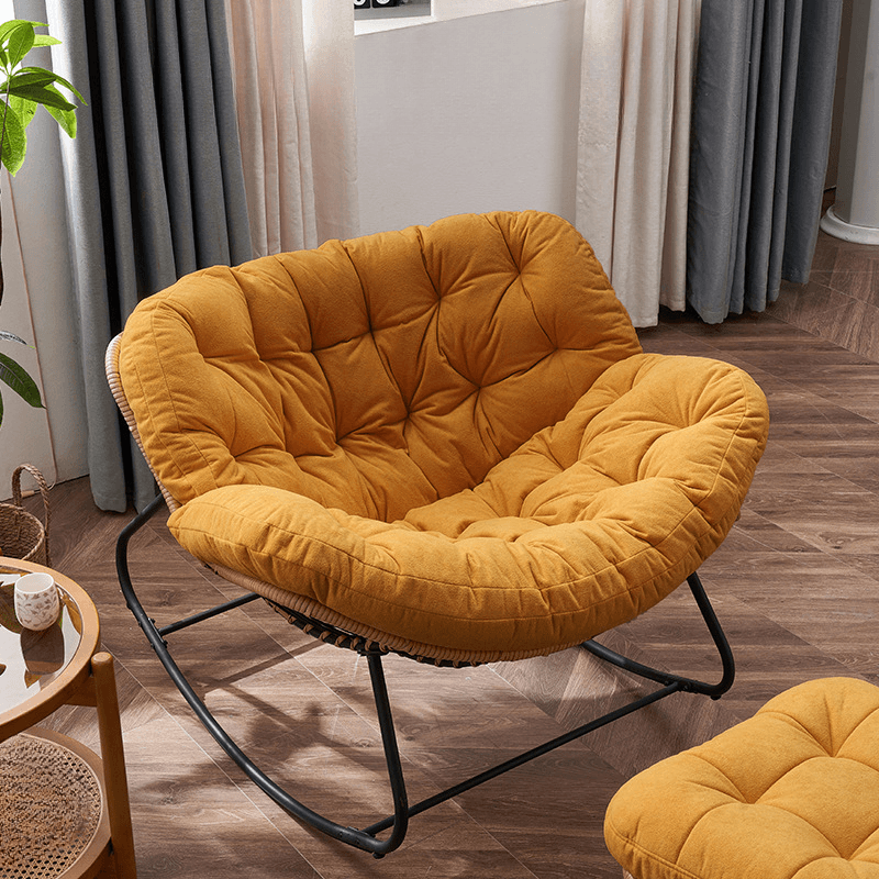 2 Person Rocking Chair Couch with Rear Back and Stationary thumbnail 9