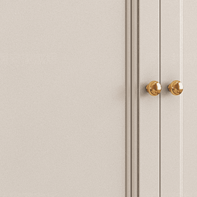 White Minimalist Laminate Wardrobe Closet with 3-Drawer, Soft Close Door, Interior Shelves, and Clothing Rod thumbnail 3