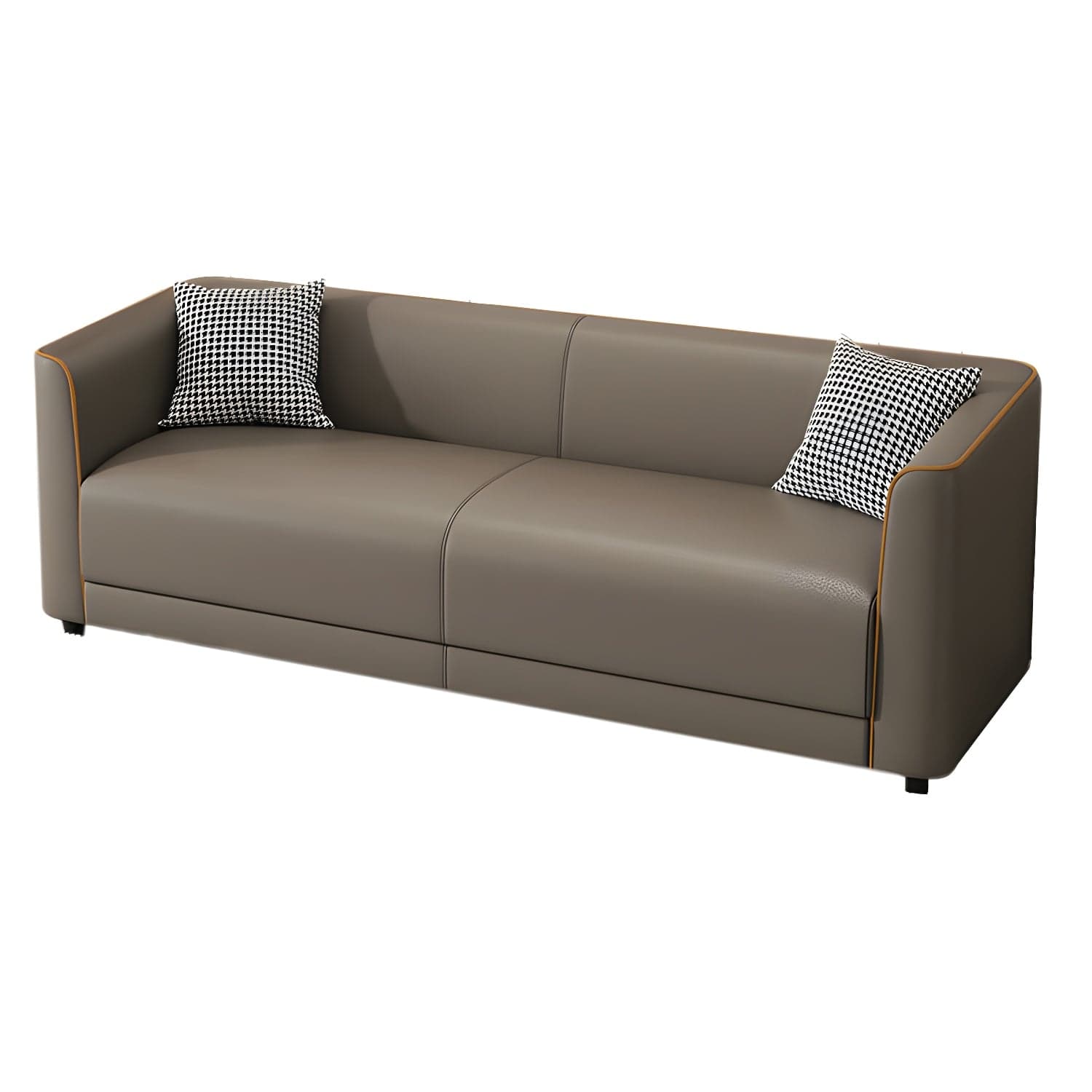 Tuxedo Arm Sofa with Tight Back 25.98" High Contemporary Faux Leather thumbnail 13
