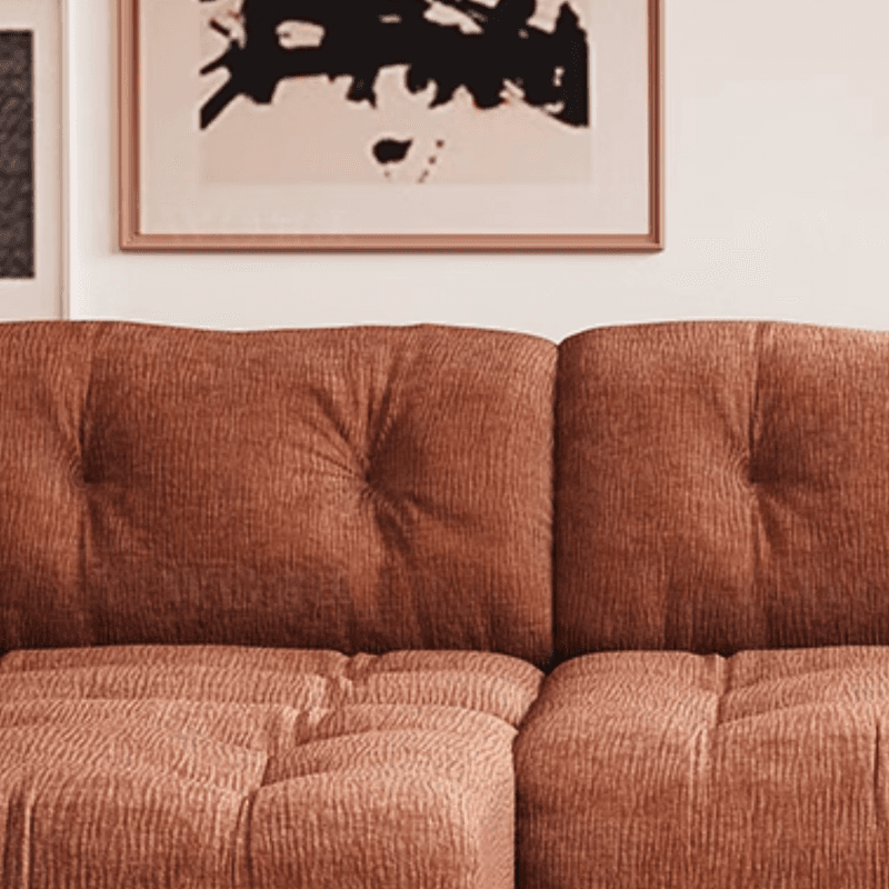 Standard/Single Sofa in Soft-pile Fabric, Amber Color with 1 Pillow thumbnail 6