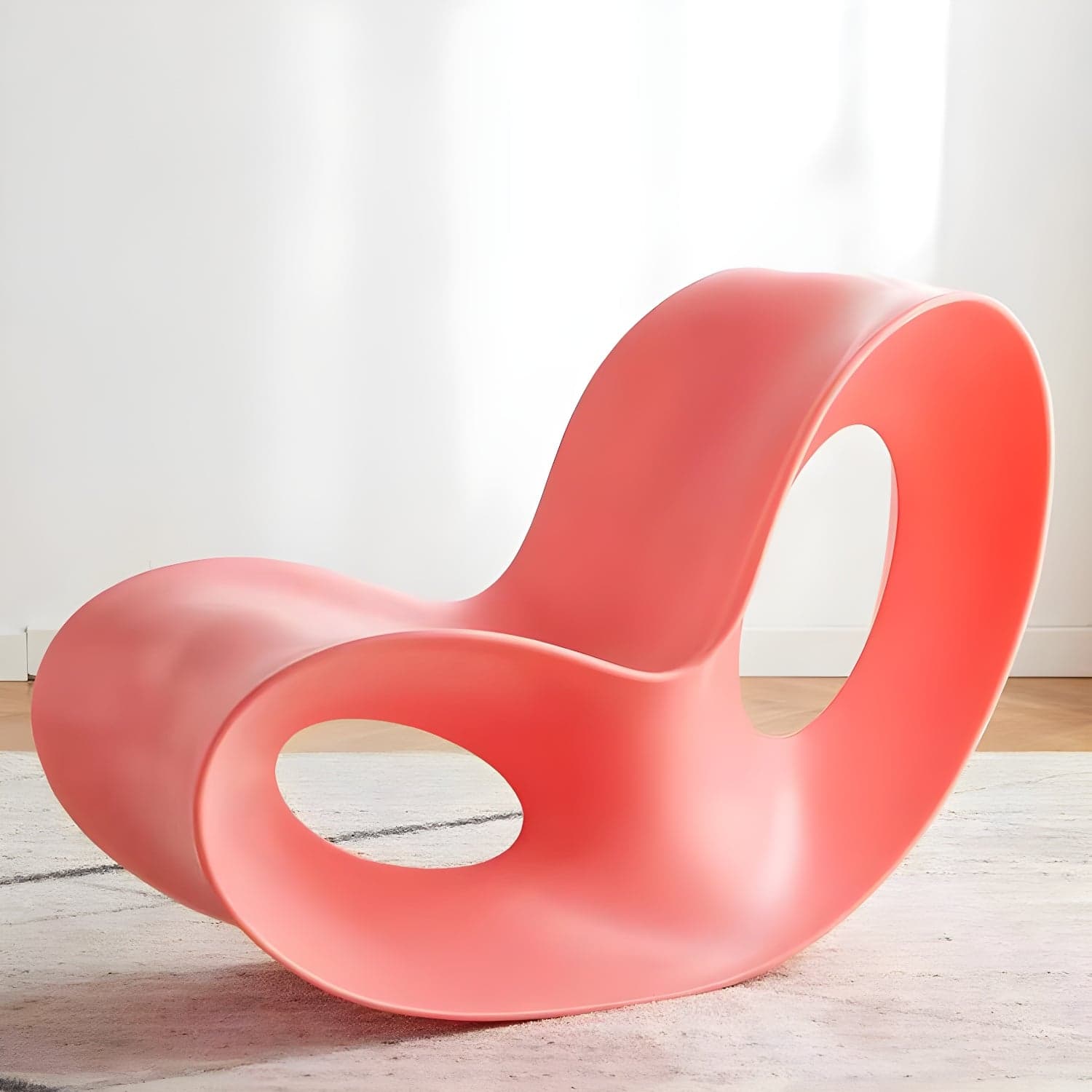 Contemporary Rocking Accent Chair Plastic & Acrylic Rocker Chair - image 8