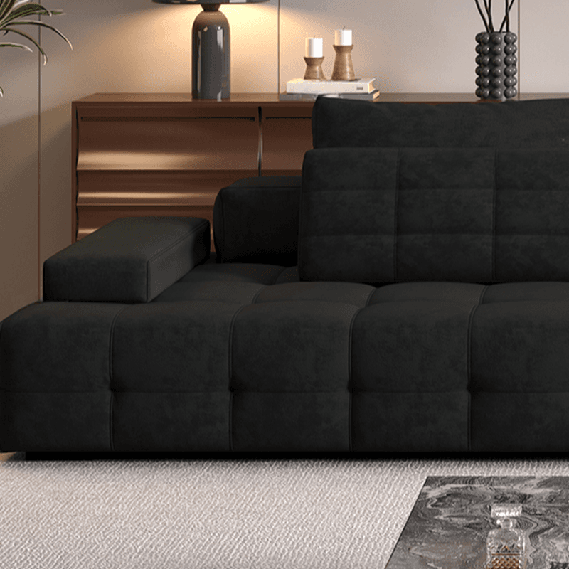 Cotton Midnight Black Standard/Single Sofa with Armrest and 4/3/1 Pillows thumbnail 5