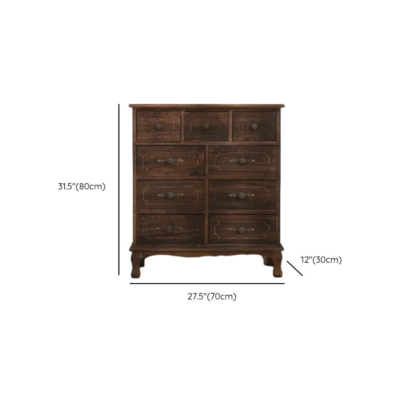 French Wood Vertical Console Dresser with 9 Drawers/7 Drawers/10 Drawers thumbnail 33