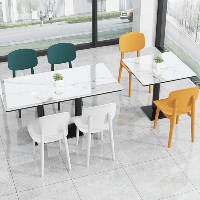 Minimalist/Luxurious Dining Table with Slate Stone Top, Fixed Table, Seats 4/2 thumbnail 8