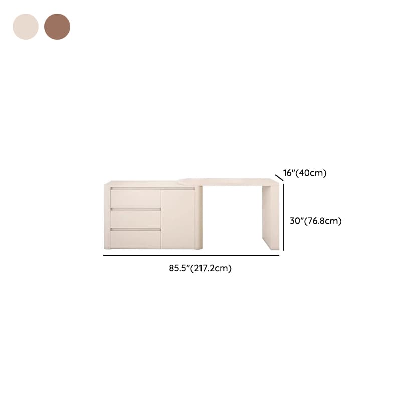 Modish Engineered Wood Large Makeup Vanity with 3 Drawers thumbnail 13
