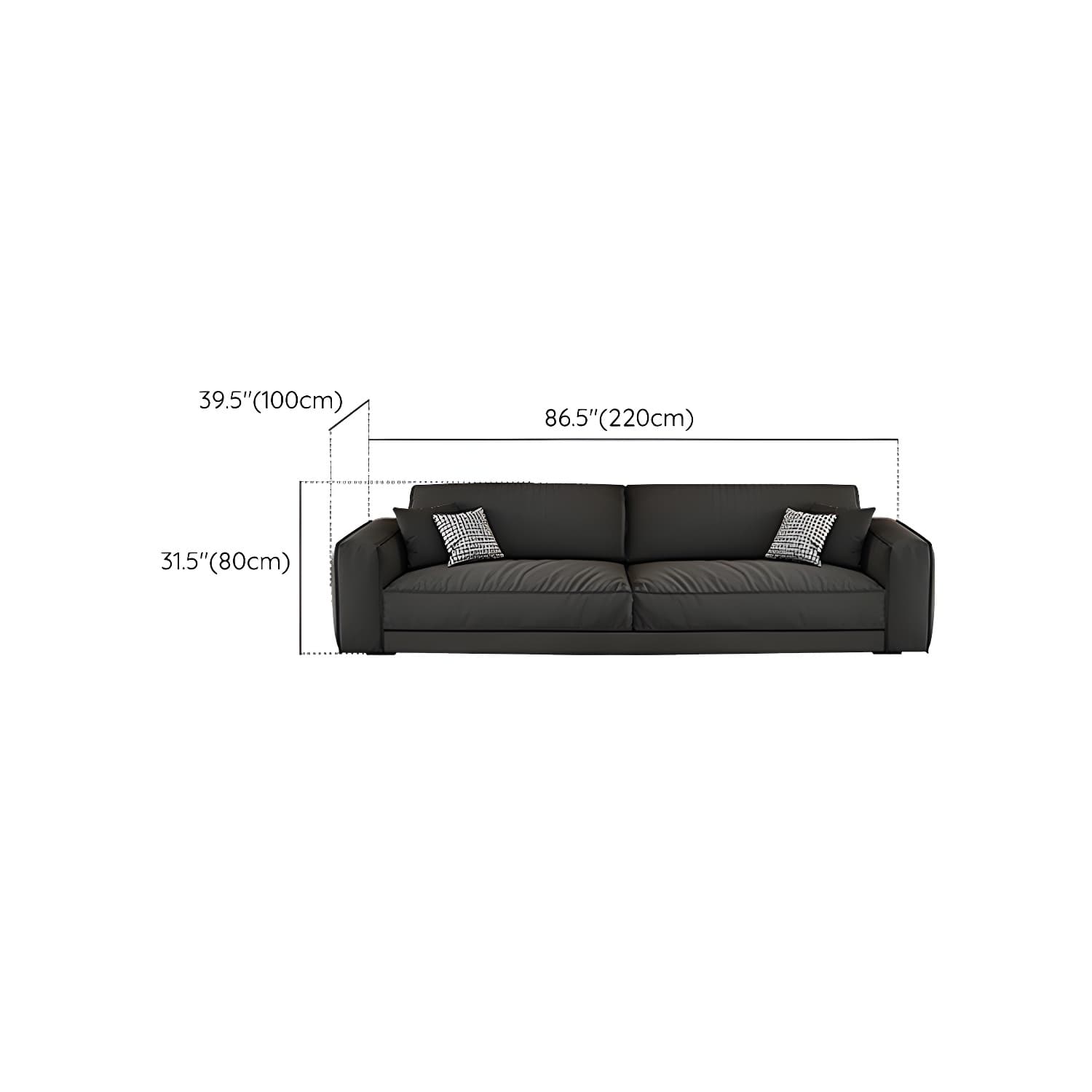 Modern Gray Polyester Blend Stationary Sectional Sofa with Square Arm and Cushion Back thumbnail 12