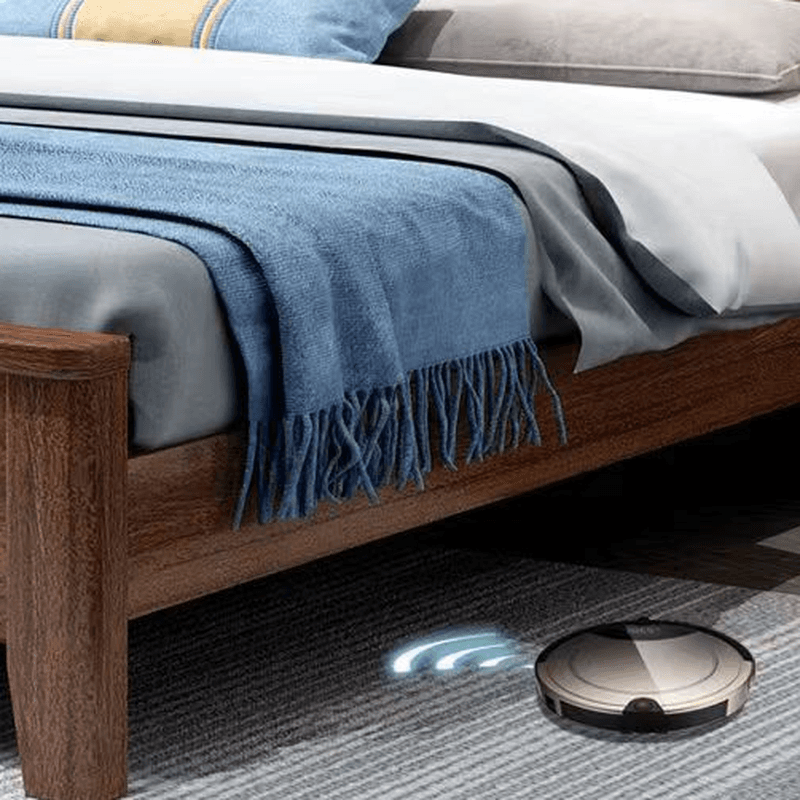 Old School Lumber Framed Solid Color Platform Storage Bed/Storage Panel Bed for Bedroom, 2 Storage Boxes Included/Not Included thumbnail 4