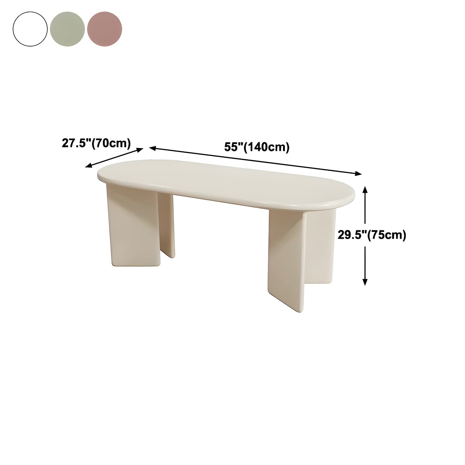Contemporary Artificial Wood Top Oval Dinette Table Simple Dining Table for Living Room thumbnail 8