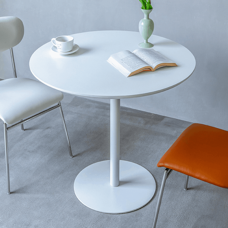 Circular-shaped/Square Standard Height Dining Table for 2 People with Fixed Table Top in a Minimalist Style thumbnail 7