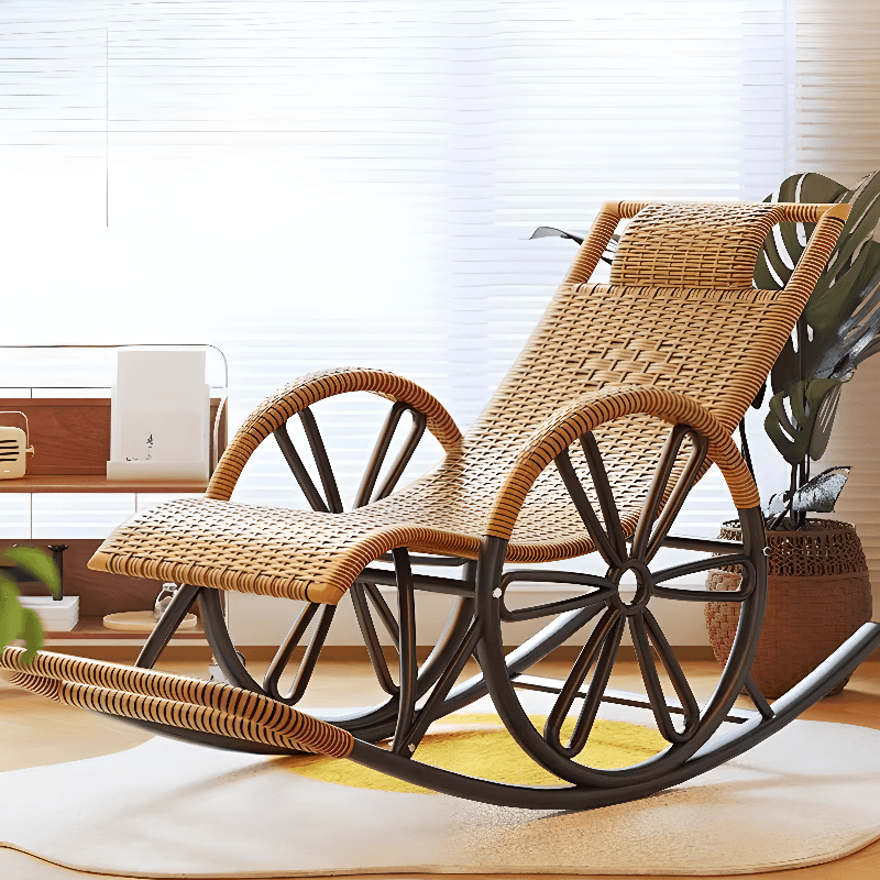 Simple Synthetic Rocking Chair with Scratch-tolerant Track Arm thumbnail 17
