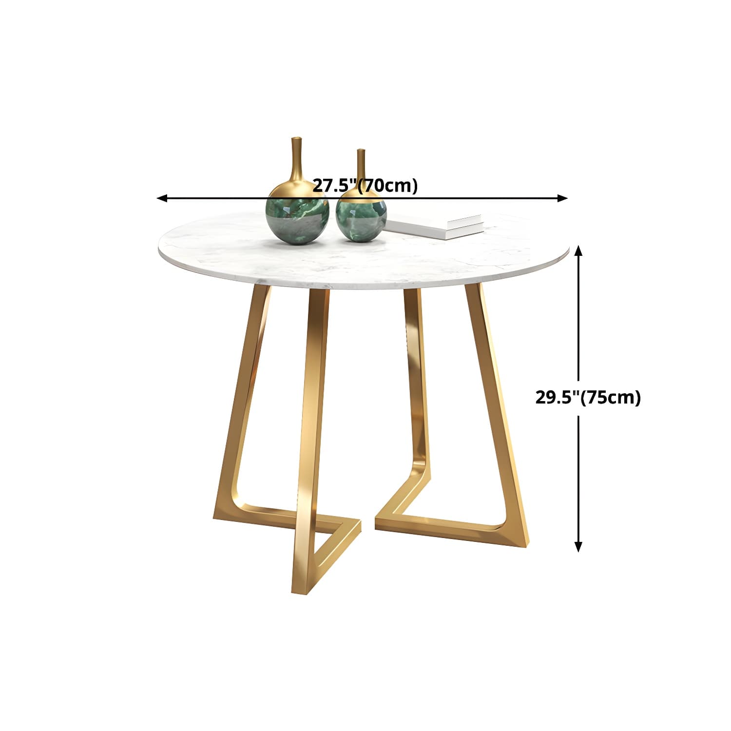 Sintered Stone Top Modern White Table for Restaurant Round Dining Table with Pedestal Base thumbnail 9