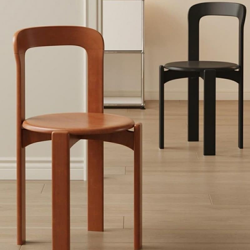 Solid Wood Armless Dining Chair with Open Back for Living Room thumbnail 6