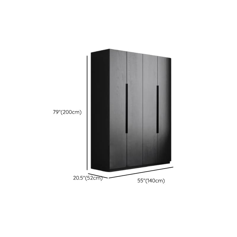 Ink Trendy Timber Wardrobe Armoire with Soft Close Drawer and Door, Interior Shelves, Clothing Rod thumbnail 12