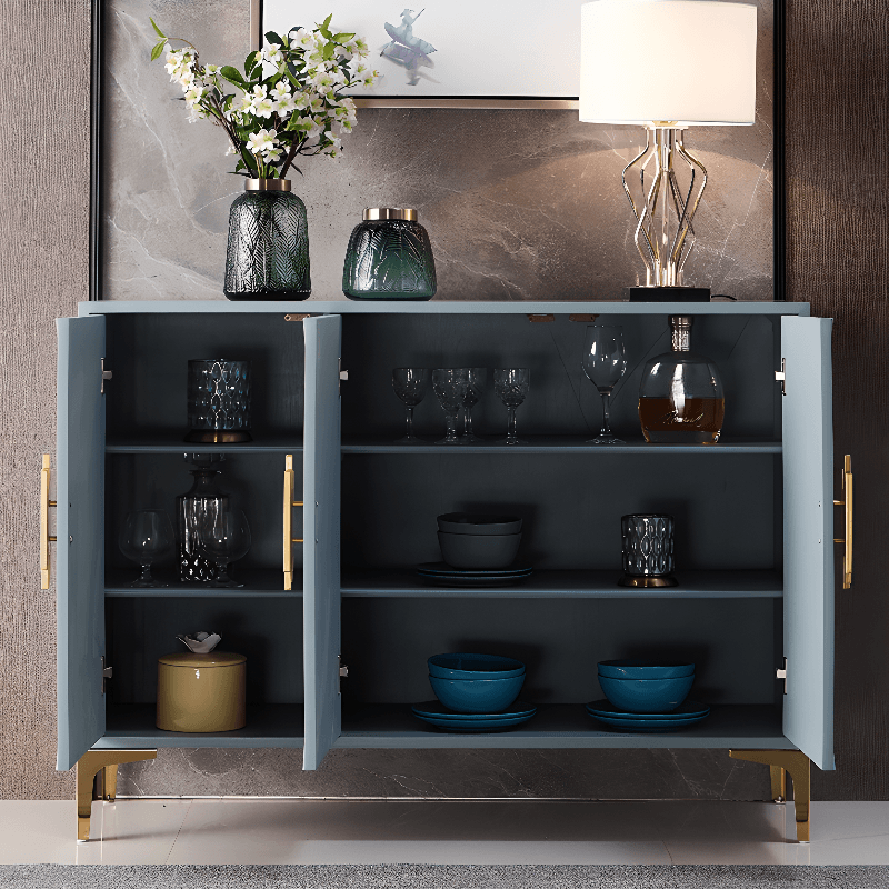 Glamorous Self-supporting Cerulean Accent Cabinet/Accent Chest for Drawing Room thumbnail 5
