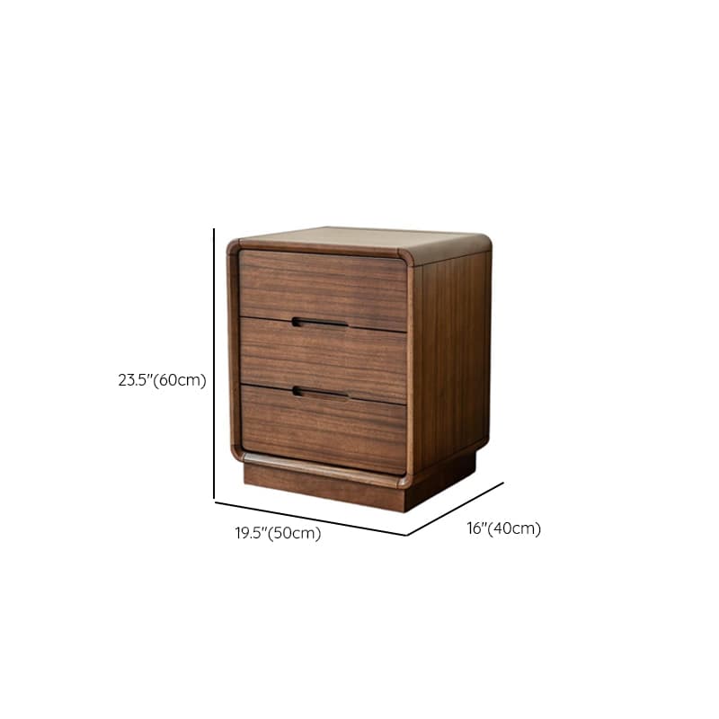 Cocoa Stylish Drawer Storage Nightstand with Walnut Countertop thumbnail 13