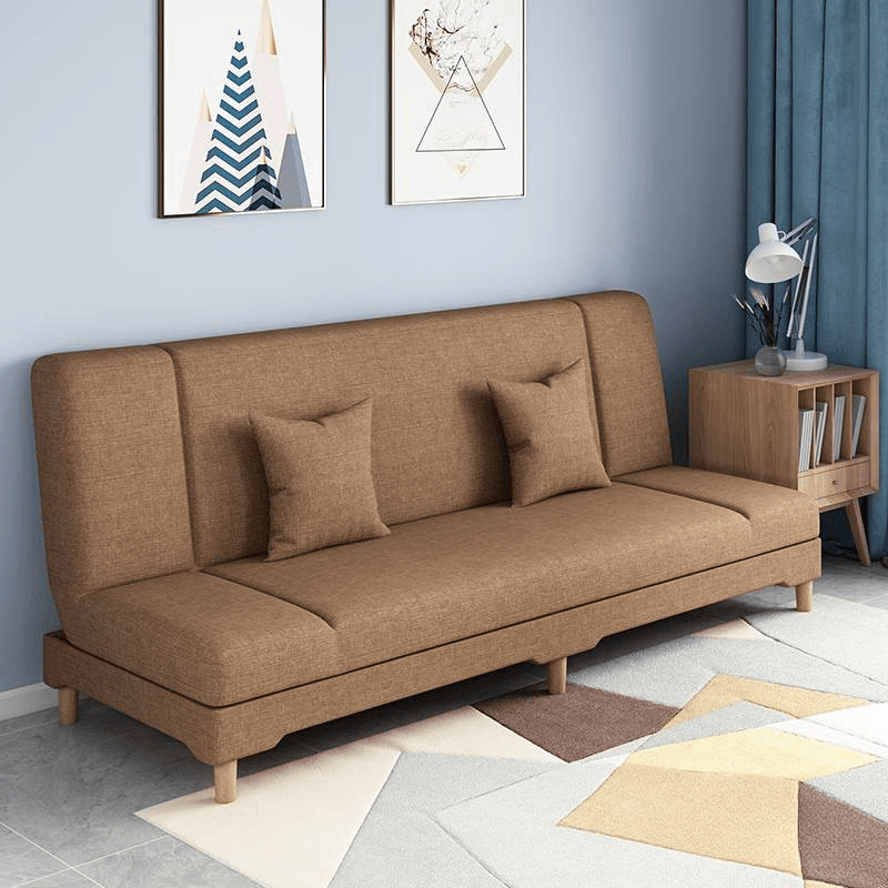 Contemporary Modern Grey/Azure/Emerald Green Sleeper, Solid Color, 3-Seater with 2 Pillows