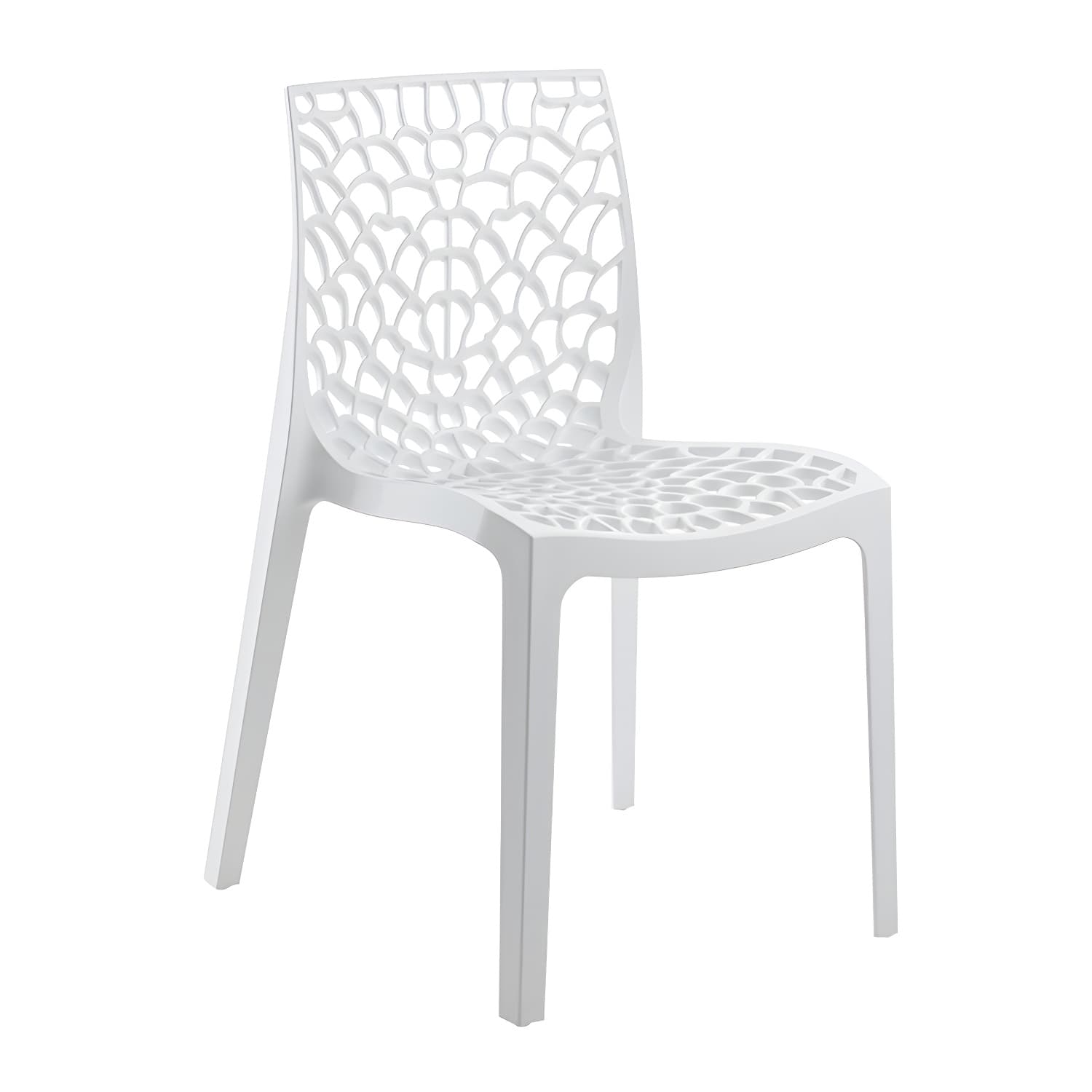 Scandinavian Style Plastic Side Chair with Armless Design Suitable for Kitchen & Dining thumbnail 8