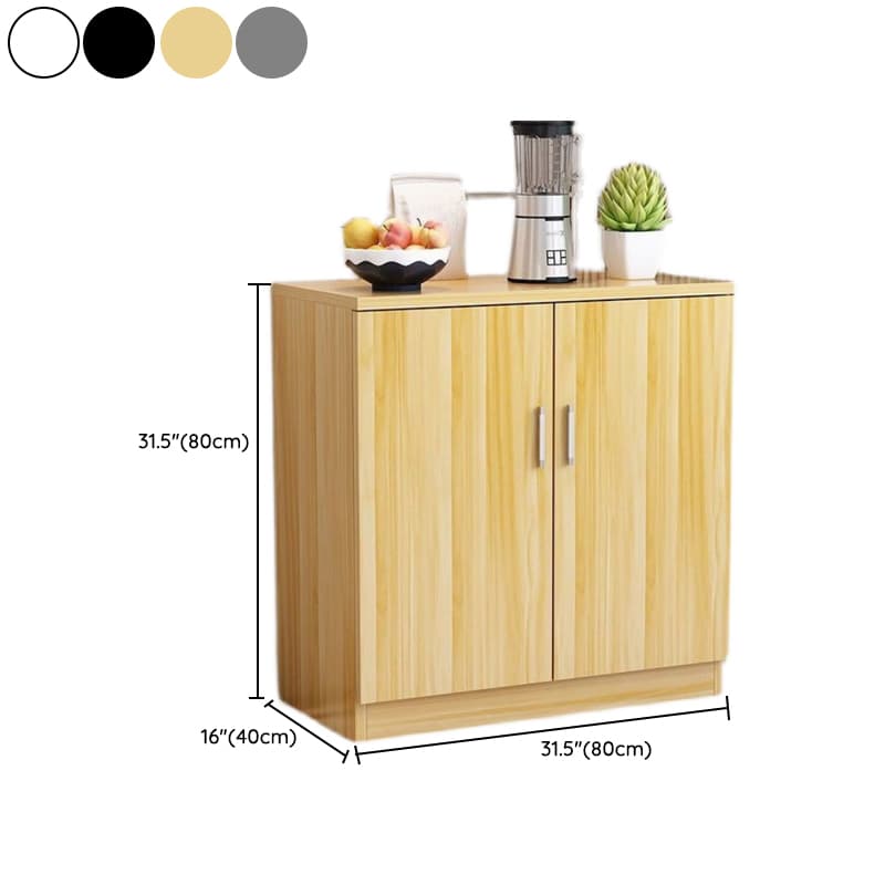 1 Exterior Shelf Modish Independent Midnight Black/Chalk Engineered Wood Utility Cabinet with Handle Bars & Cupboard thumbnail 8