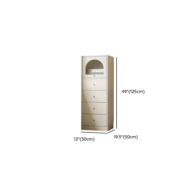 Chalk Trendy Composite Wood Semainier with Shelves, Hutch, and 6/5/4 Drawers in Vertical Orientation thumbnail 24