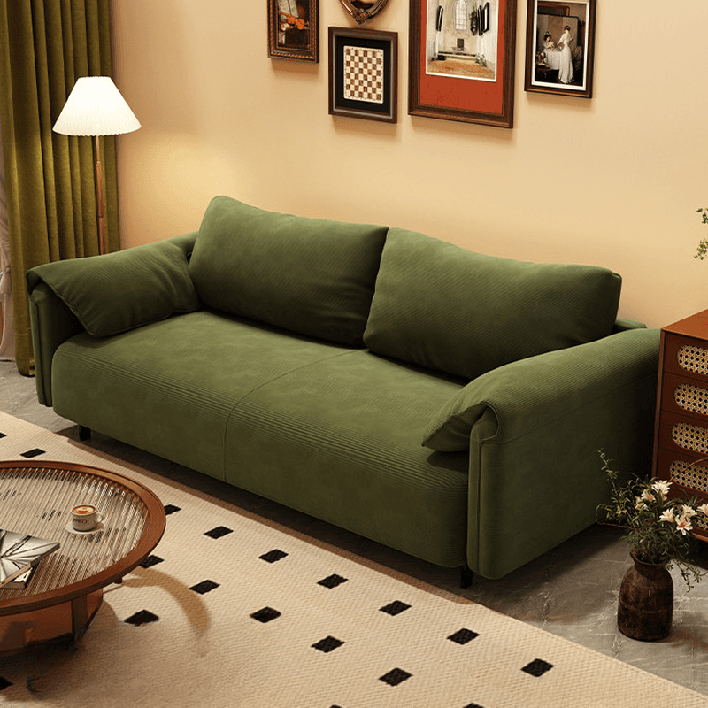 Modern Solid Color Tear Resistant Standard Sofa/Loveseat in Black/Ivory for 3-seater/Seats 2 thumbnail 4