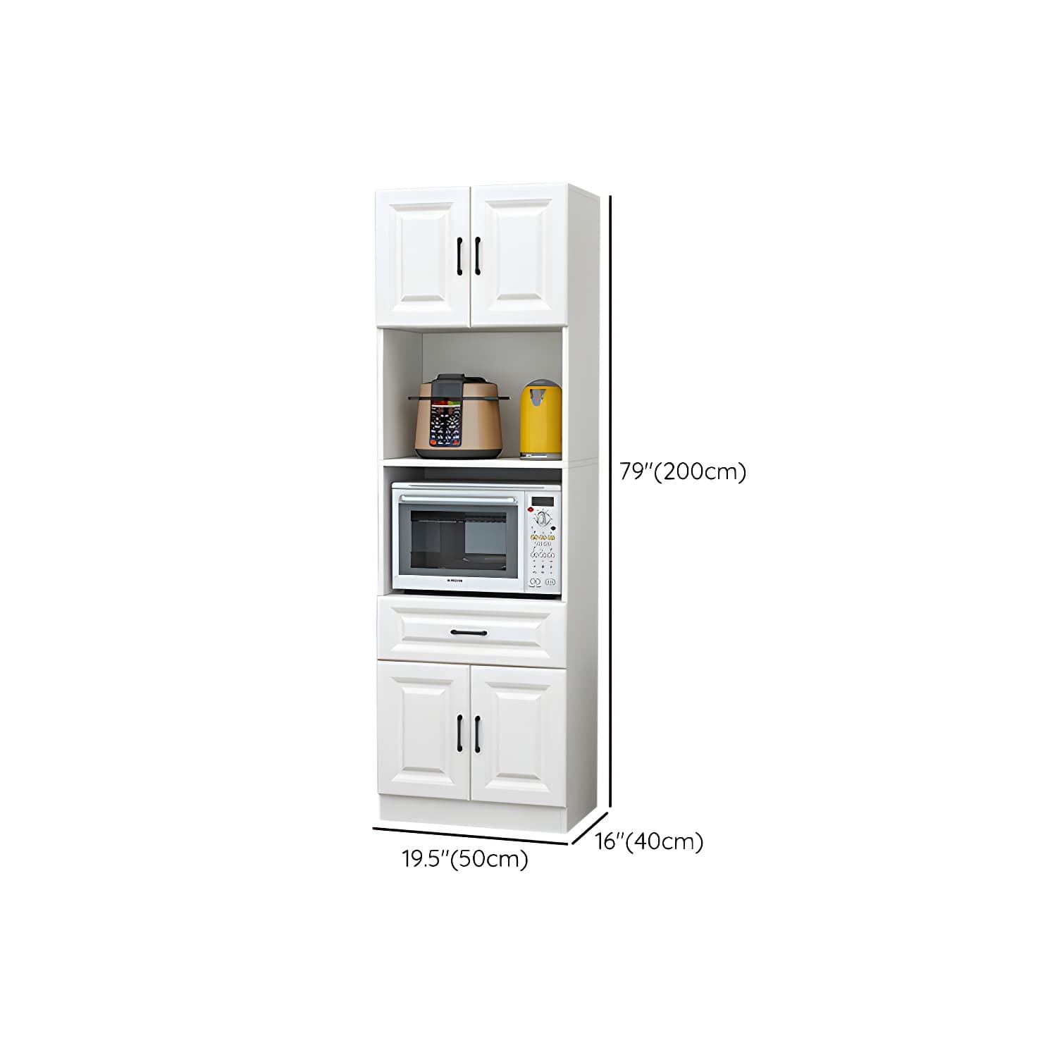 Wood Glam Server with Cabinets and Drawers - Narrow Size - Stylish and Functional thumbnail 17
